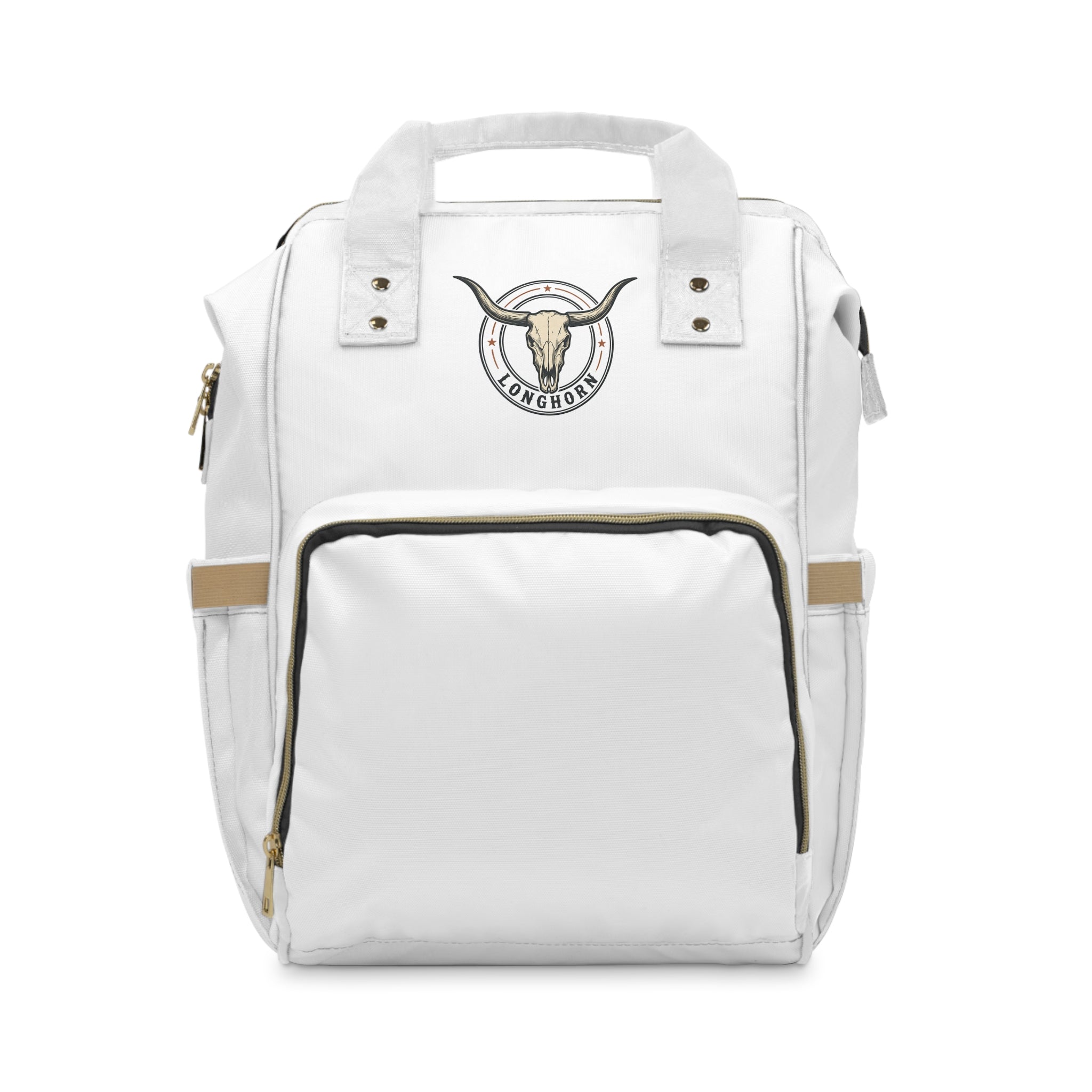 Longhorn Logo Diaper Backpack — Multifunctional Baby Bag with Changing Pad