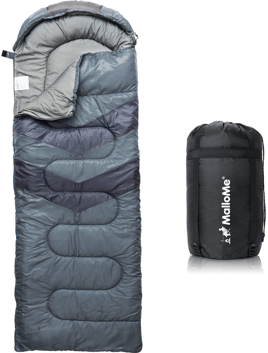 MalloMe Sleeping Bags for Adults Cold Weather & Warm - Backpacking Camping Sleeping Bag for Kids 10-12 Girls Boys - Lightweight Compact Camping Essentials Gear Accessories Hiking Sleep Must Haves